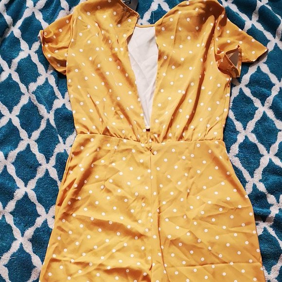 NEW | Dynamite Yellow Polka Dot Romper - Picture 2 of 10